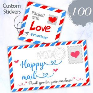 100 pcs Thank You cards & Stickers